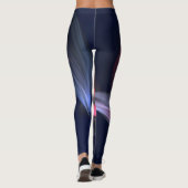 Abstrakte Vortex-Form rot und blau Leggings (Rückseite)