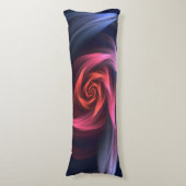 Abstrakte Vortex-Form rot und blau Seitenschläferkissen (Vorderseite Vertikal)