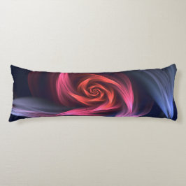 Abstrakte Vortex-Form rot und blau Seitenschläferkissen