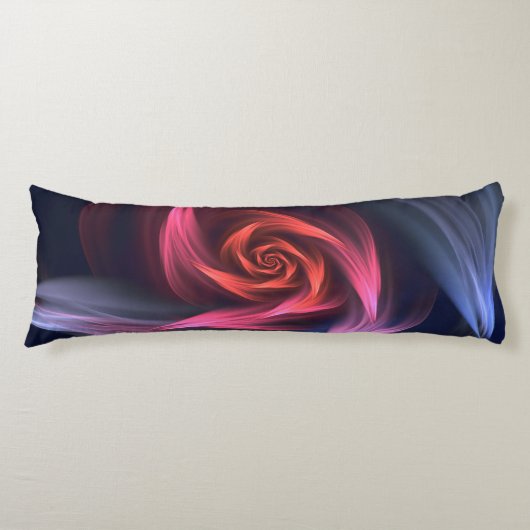 Abstrakte Vortex-Form rot und blau Seitenschläferkissen (Vorderseite)