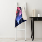 Abstrakte Vortex-Form rot und blau Sherpadecke (Beispiel)