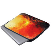 Abstrakte Vulkanausbrüche Laptopschutzhülle (Vorne Knopf)