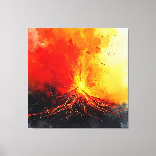 Abstrakte Vulkanausbrüche Leinwanddruck (Vorderseite)