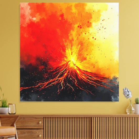 Abstrakte Vulkanausbrüche Leinwanddruck (Insitu (Wohnzimmer))