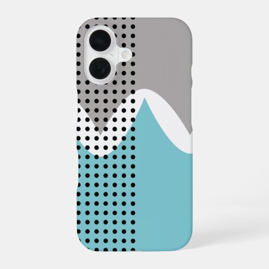 Abstrakte Wackler iPhone 16 Hülle (Rückseite)