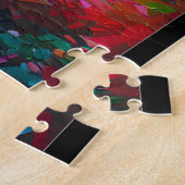 Abstrakte Waldkunst in lebendigen Farben Puzzle (Seite)
