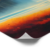 Abstrakte Waldlandschaft Kunst, Dichtung und Musik Poster (Ecke)