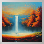 Abstrakte Waldlandschaft Kunst, Dichtung und Musik Poster (Vorne)