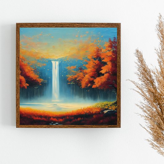 Abstrakte Waldlandschaft Kunst, Dichtung und Musik Poster