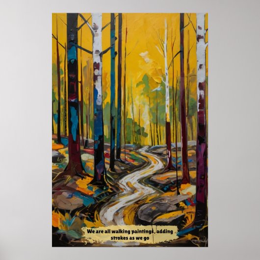 Abstrakte Waldlandschaft Poster (Vorne)