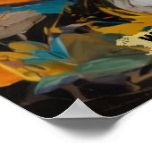 Abstrakte Waldlandschaft Poster (Ecke)