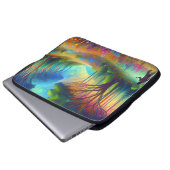 Abstrakte Waldlandschafts Grafik Laptopschutzhülle (Vorne Knopf)