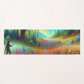 Abstrakte Waldlandschafts Grafik Yogamatte (Vorderseite (Horizontal))