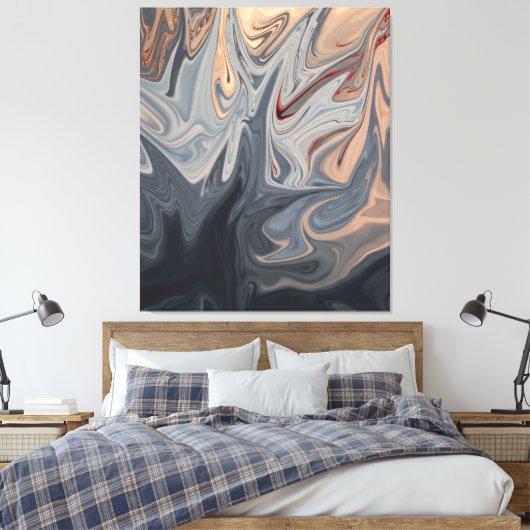 Abstrakte Wall Art | Beste moderne Kunst Leinwanddruck (Insitu (Schlafzimmer))