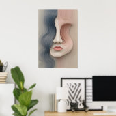 Abstrakte Wand-Kunst für flüssige Identitätskarte Poster (Heimbüro)