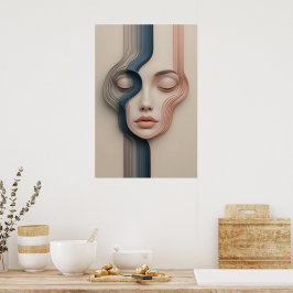 Abstrakte Wand-Kunst für flüssige Identitätskarte Poster