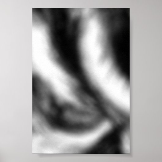 Abstrakte Wand Schwarz/Weiß Poster (Vorne)