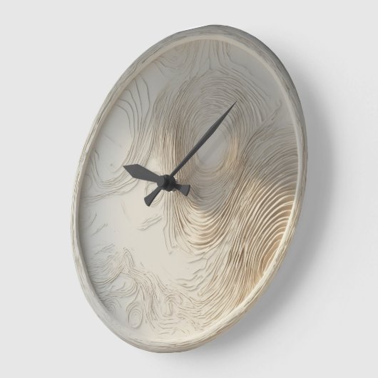 Abstrakte Wand-Uhr aus Holz Große Wanduhr (Winkel)