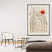 Abstrakte Wanddekoration, Boho-Leinwand Leinwanddruck