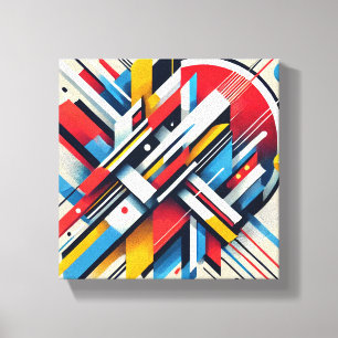 abstrakte Wandkunst "dynamische Geometrie" Leinwanddruck