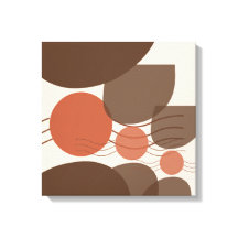 Abstrakte Wandkunst in Braun und Rot