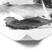 Abstrakte Wandkunst in Schwarzweiß Poster (Ecke)