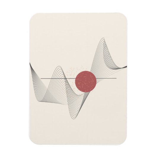 Abstrakte Wandkunst Magnet (Vertikal)