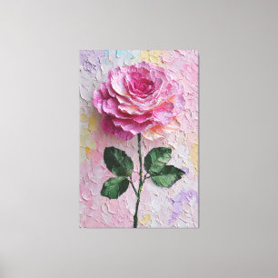 Abstrakte Wandkunst mit rosa Rosentextur Leinwanddruck
