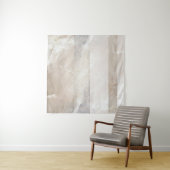 Abstrakte Wandkunst mit weichem, neutralem Geometr Wandteppich (Beispiel)