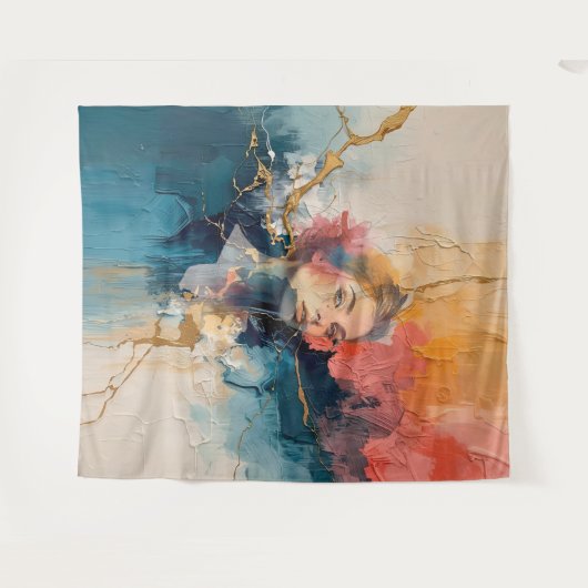 abstrakte Wandkunst, moderne Kunstdrucke, weiblich Wandteppich (Vorderseite (Horizontal))