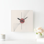 Abstrakte Wandkunst Quadratische Wanduhr (Zuhause)