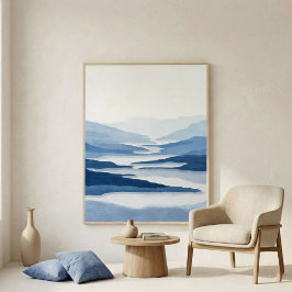Abstrakte Wandkunst River Valley Poster