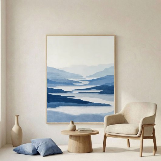 Abstrakte Wandkunst River Valley Poster