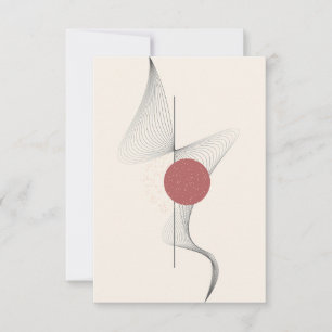 Abstrakte Wandkunst RSVP Karte
