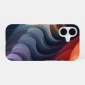 Abstrakte, warme Formen iPhone 16 Hülle (Rückseite (Horizontal))