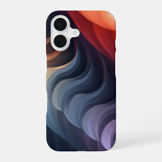 Abstrakte, warme Formen iPhone 16 Hülle (Rückseite)