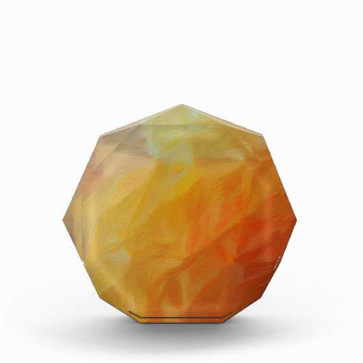 Abstrakte Wärme: Impressionistische Mosaik Fotoblock (Vorderseite)
