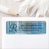 Abstrakte Wasser Reflektion Monogramm Rücksendeadr (Insitu)