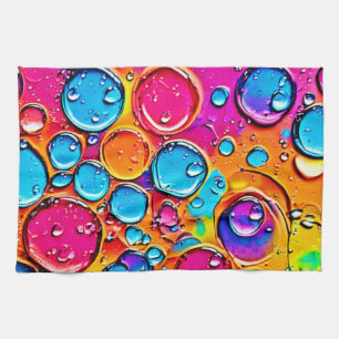 Abstrakte Wasser-Tropfen-Kunst Geschirrtuch