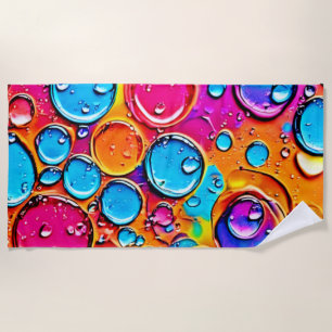 Abstrakte Wasser-Tropfen-Kunst Strandtuch