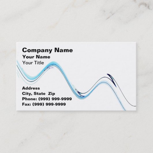 Abstrakte Wasser-Welle Visitenkarte (Vorderseite)