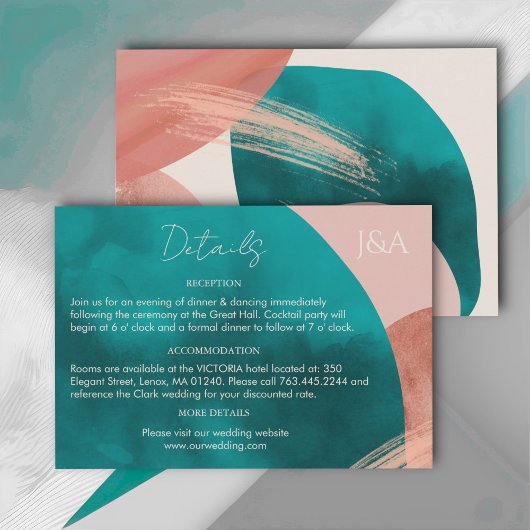 ABSTRAKTE WASSERCOLOR-Detailkarte Begleitkarte