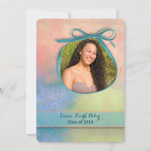 Abstrakte Wasserfarb-Abschlussfeier Einladung