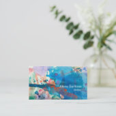 Abstrakte Wasserfarbe 07 Visitenkarte (Stehend Vorderseite)