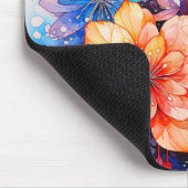 Abstrakte Wasserfarbe Blume Kunst, Dichtung und Mu Mousepad (Ecke)