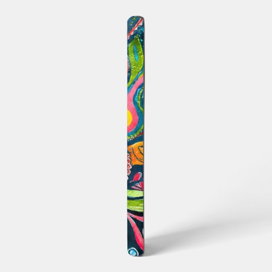 Abstrakte Wasserfarbe Blumengebirge Mandala Künstl Samsung Galaxy Hülle (Linke Seite)