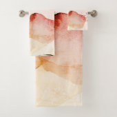 Abstrakte Wasserfarbe Boho Badhandtuch Set (Insitu)