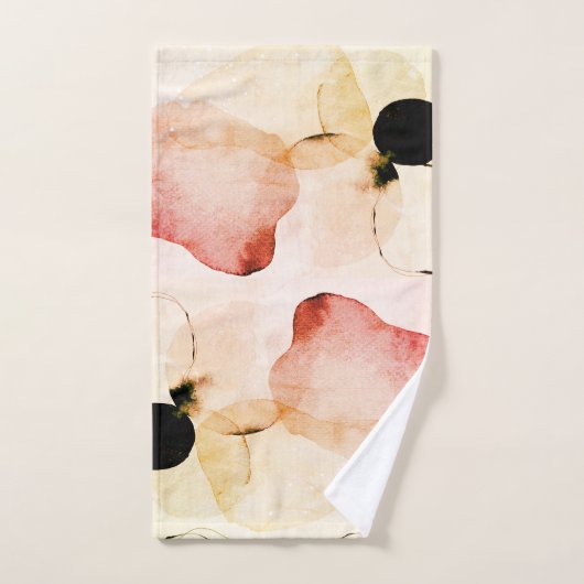 Abstrakte Wasserfarbe Boho Badhandtuch Set (Handtuch)