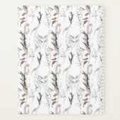 Abstrakte Wasserfarbe Botanische Taupe Gray 2023 Planer (Rückseite)