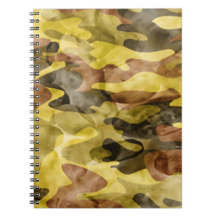Abstrakte Wasserfarbe: Camouflage-Gefärbte Krawatt Notizblock